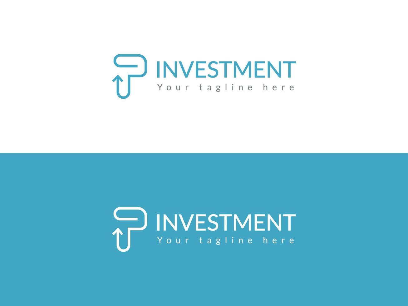 modèle de vecteur gratuit de conception de logo d'investissement