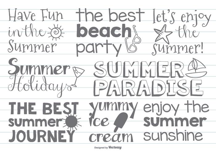 Cute Hand Drawn Beach / Summer Label vecteur