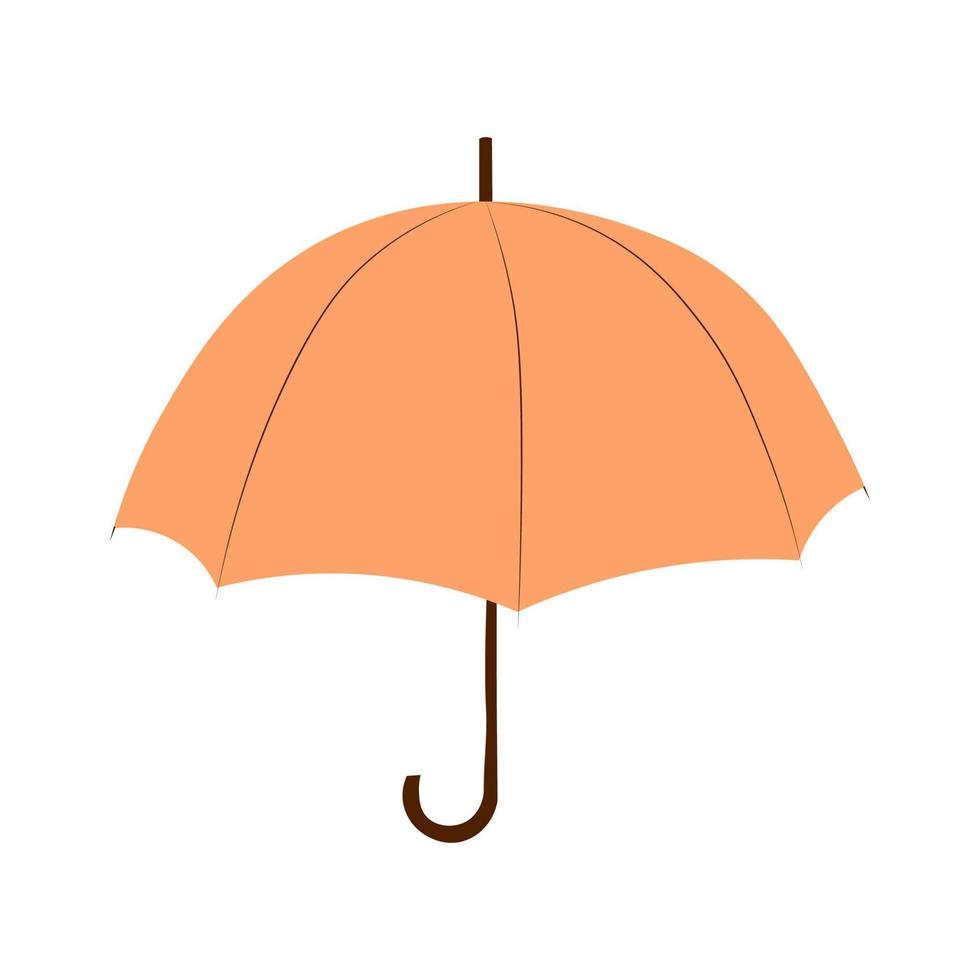 illustration vectorielle de parapluie ouvert dans un style plat. parapluie aux couleurs boho d'automne. vecteur
