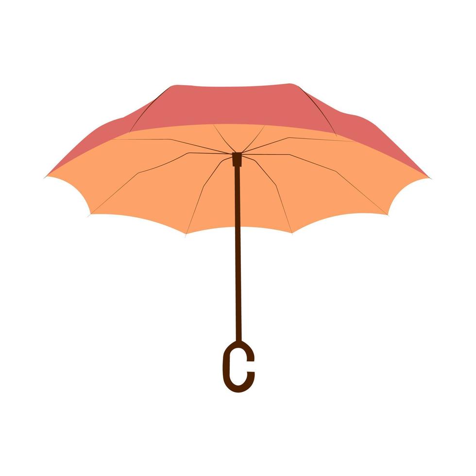 illustration vectorielle de parapluie ouvert dans un style plat. parapluie aux couleurs boho d'automne. vecteur