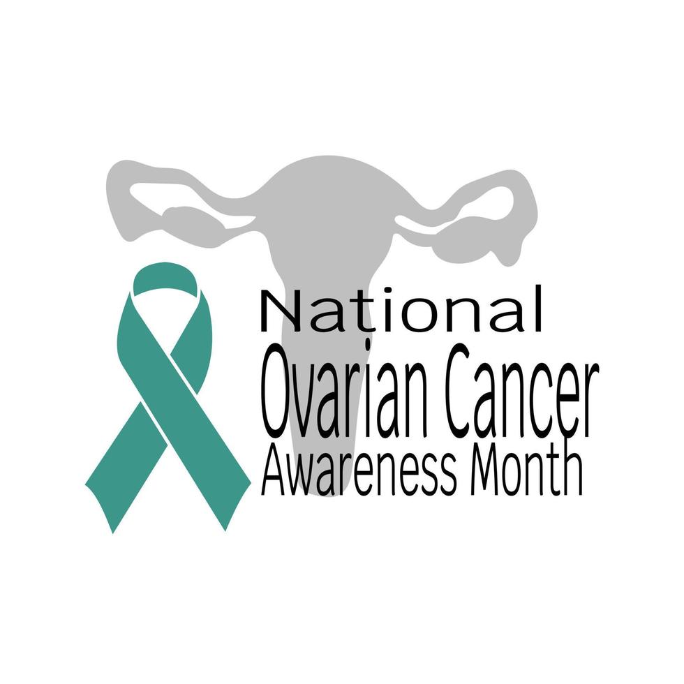 mois national de sensibilisation au cancer de l'ovaire, concept d'affiche ou de bannière vecteur
