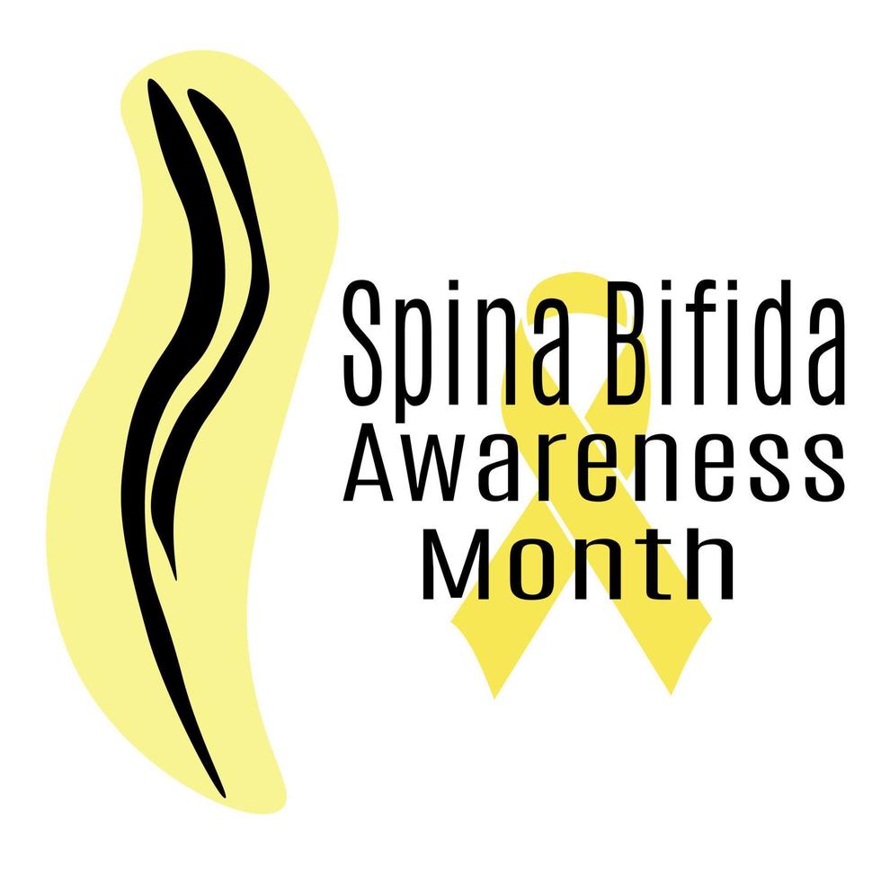 mois de sensibilisation au spina bifida, idée d'affiche, bannière ou flyer sur un thème médical vecteur