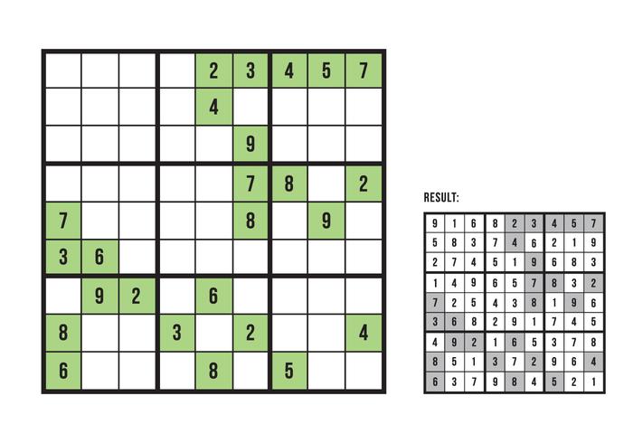 Sudoku vert vecteur