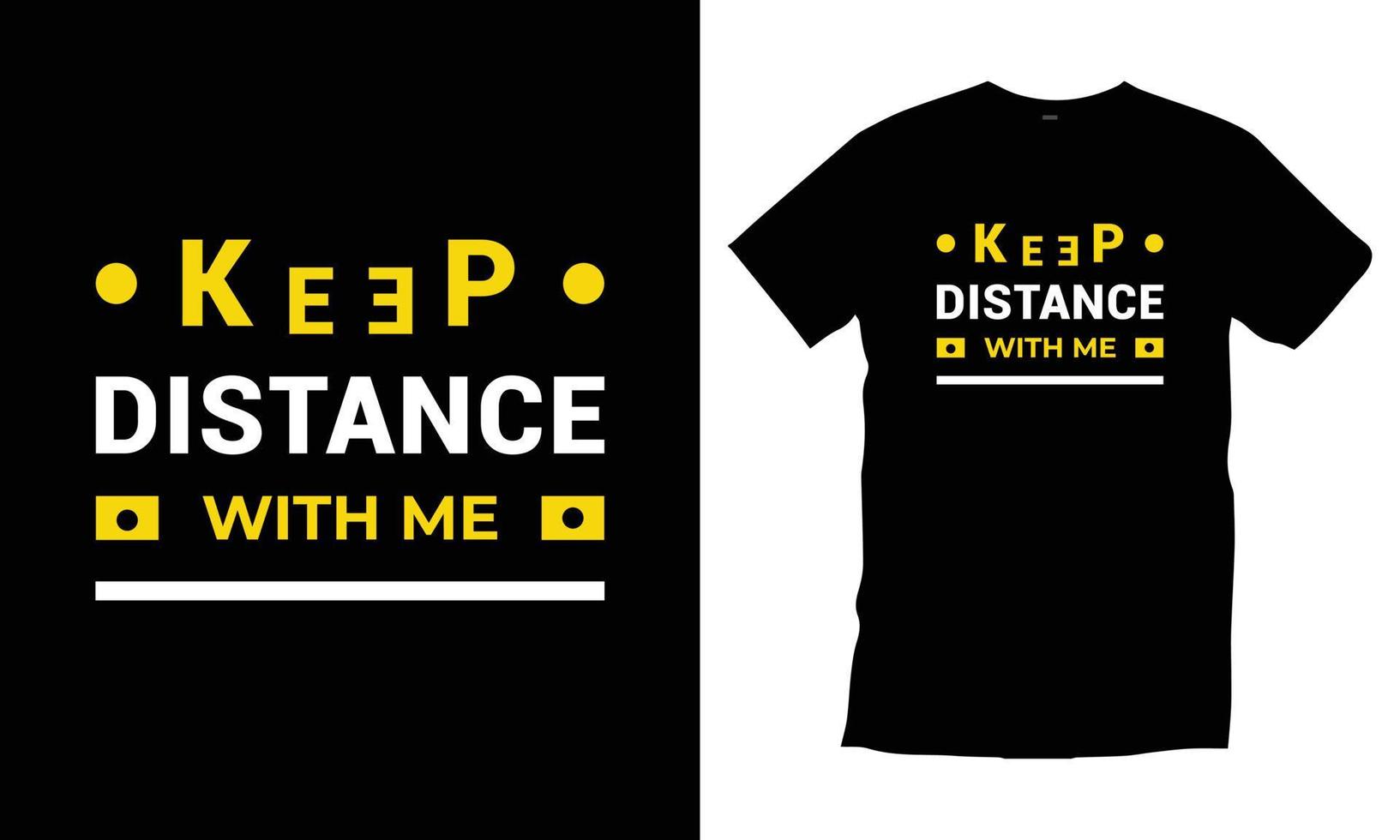 garde tes distances avec moi. conception de t-shirt de motivation de citations modernes. vecteur