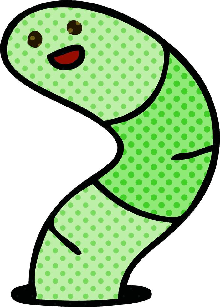 serpent de dessin animé de style bande dessinée excentrique vecteur