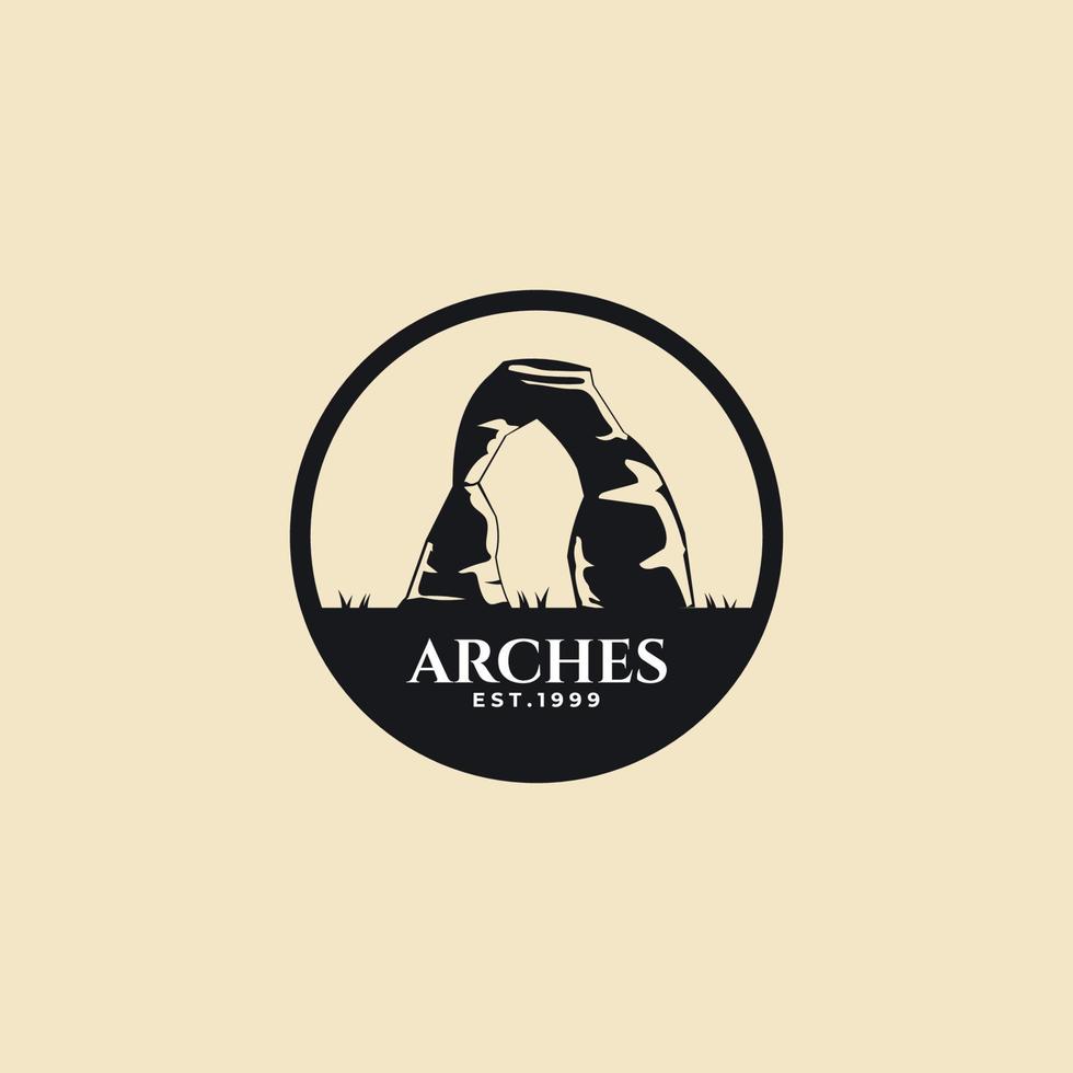 parc national des arches logo illustration vectorielle modèle conception graphique vecteur