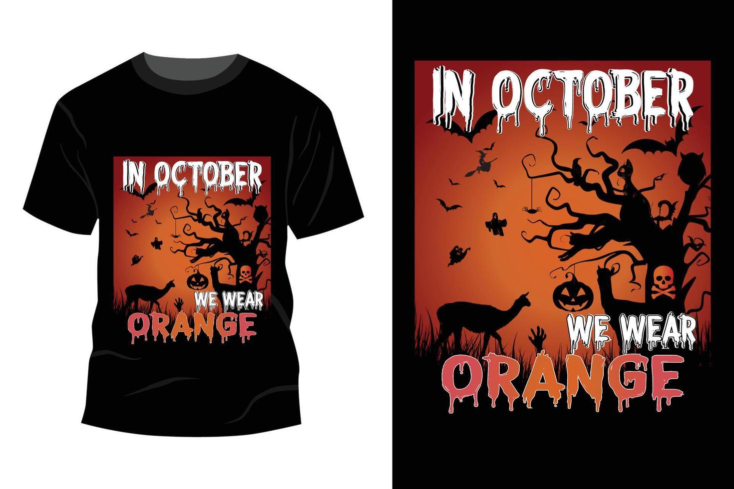 conception de t-shirt d'halloween vecteur