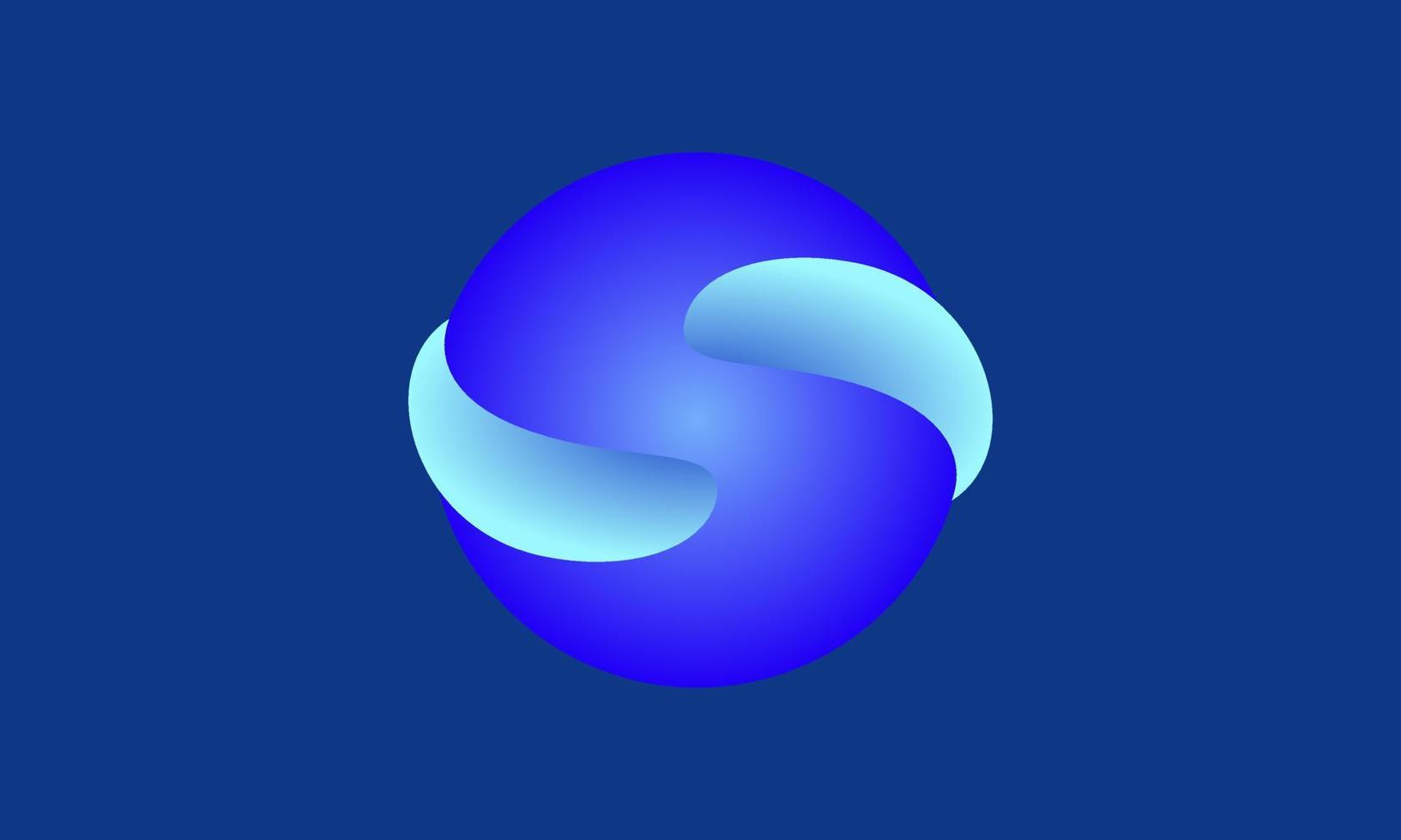 illustration vectorielle de l'icône de la lettre s de style vague bleue. peut être utilisé pour les affaires générales vecteur