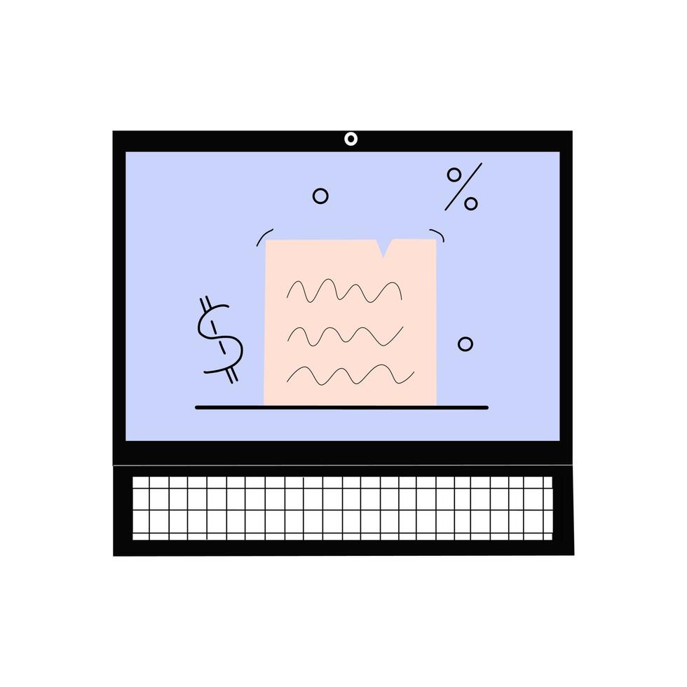 concept de taxe numérique. illustration vectorielle dans un style plat vecteur