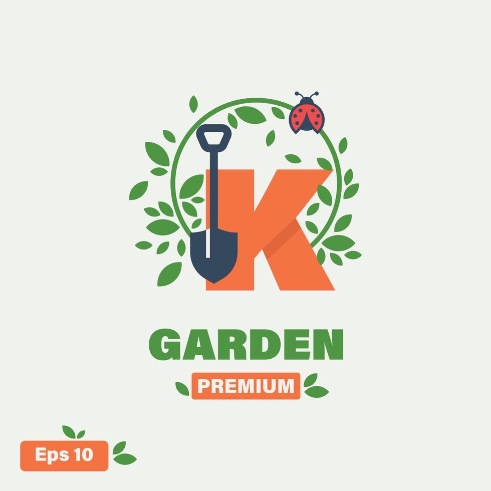 jardin alphabet k logo vecteur