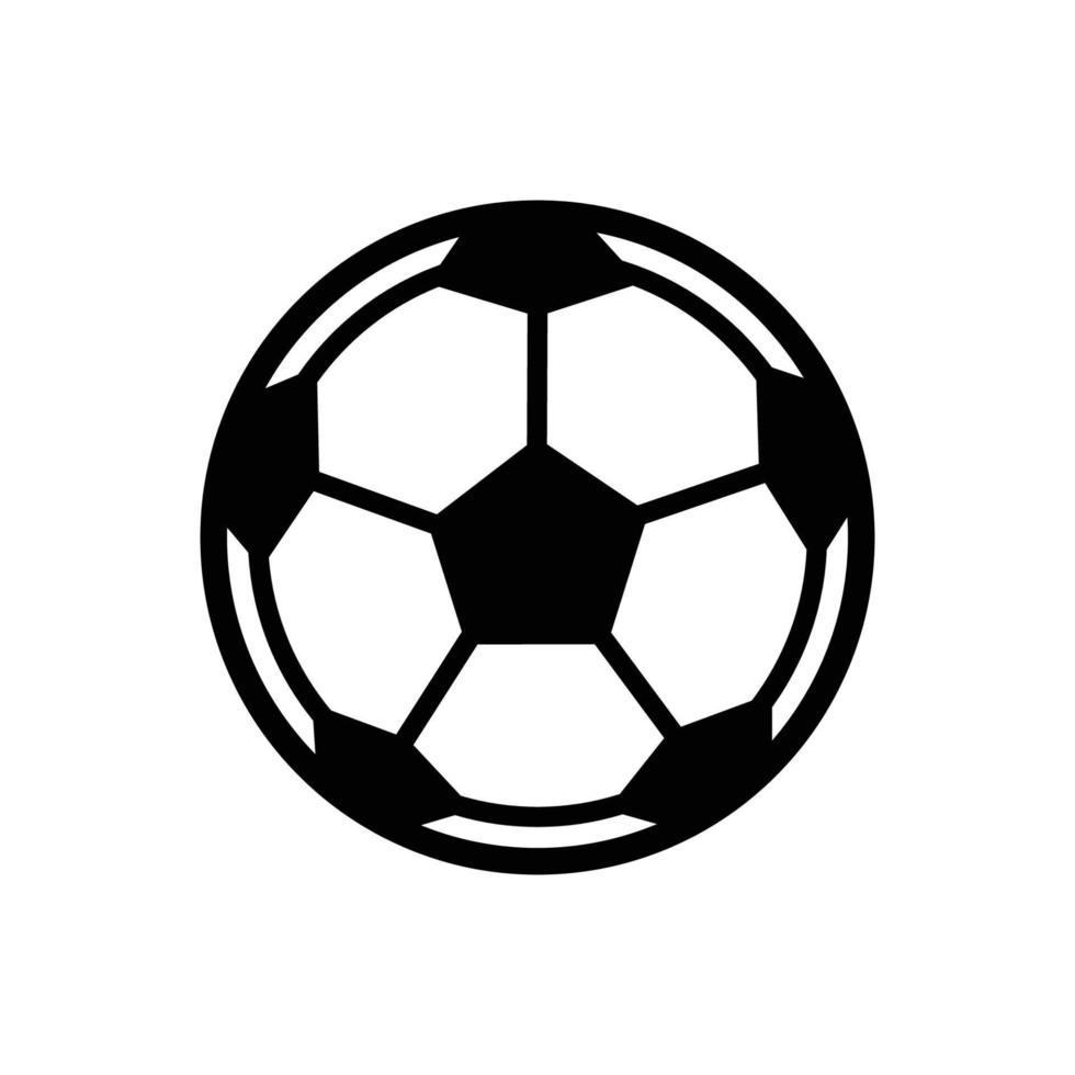 modèle de conception de vecteur d'icône de ballon de football sur fond blanc