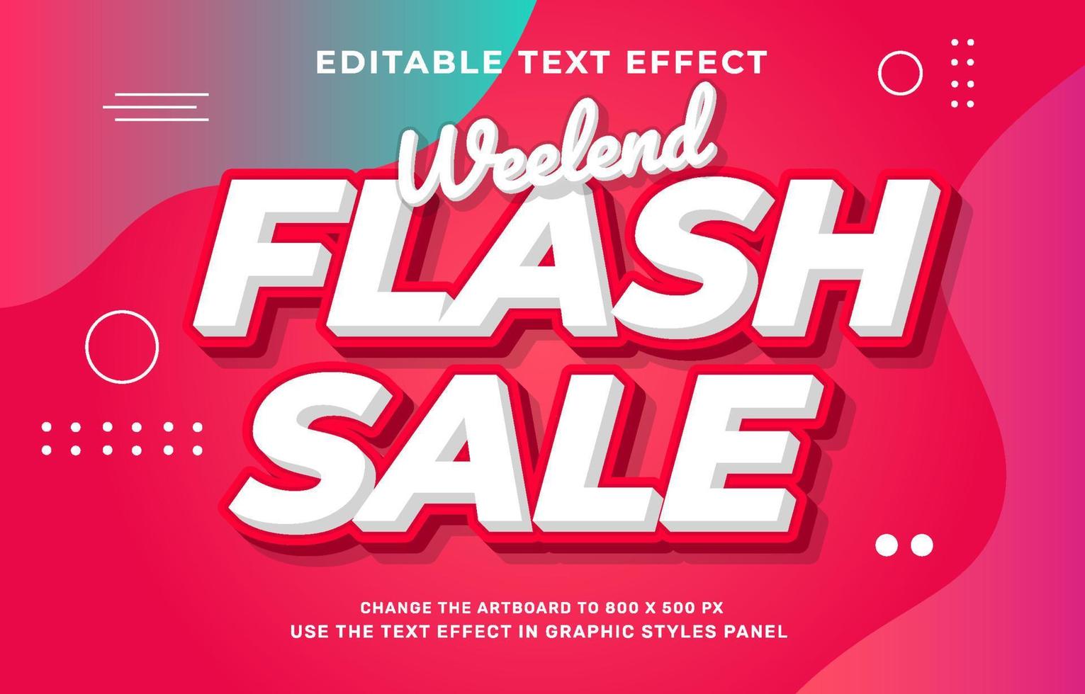 effet de texte de vente flash vecteur