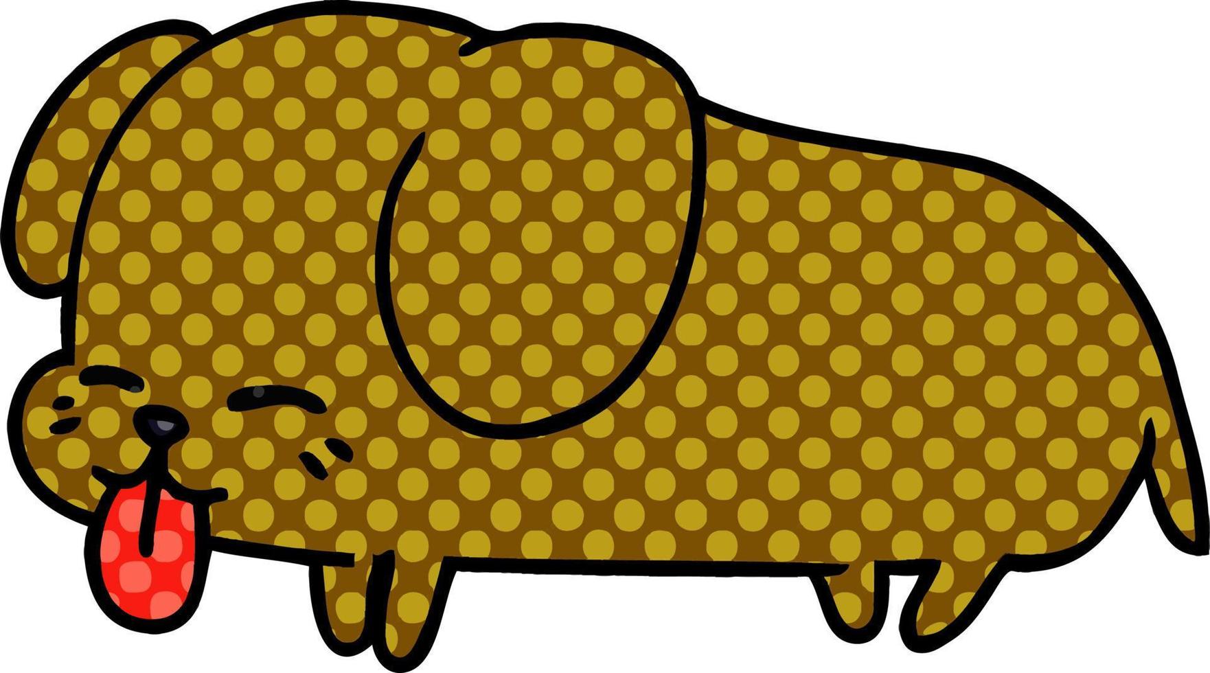 dessin animé de chien kawaii mignon vecteur