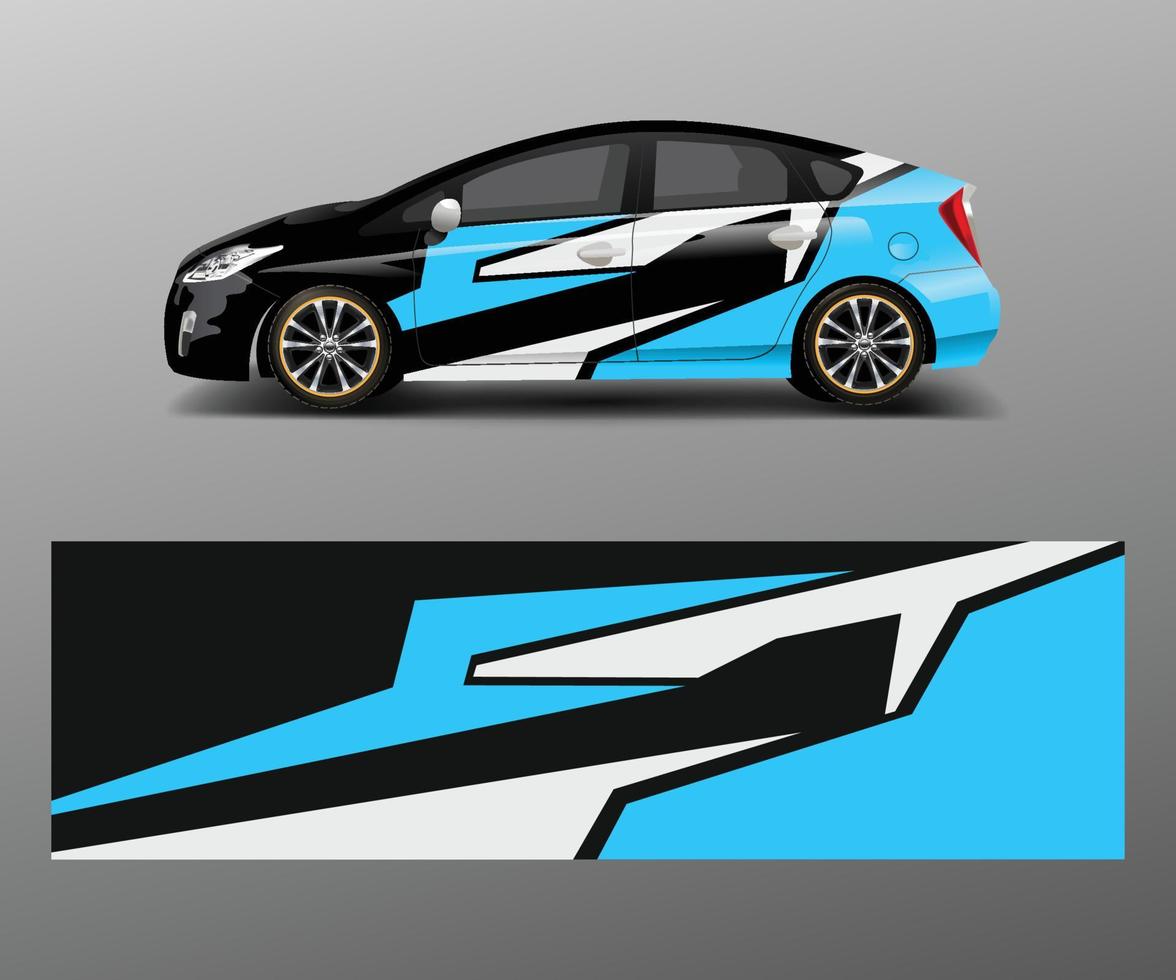 enveloppe de voiture de course avec des formes de rayures abstraites pour l'entreprise. vecteur de conception de modèle de conception de vecteur de course de voiture de sport