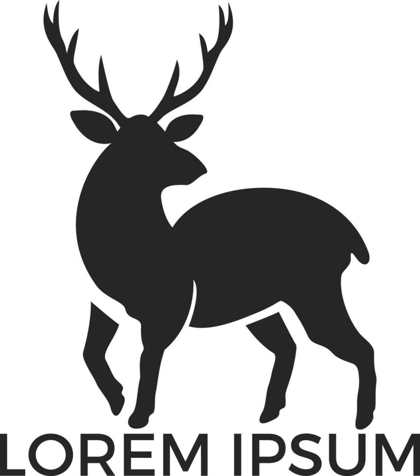 création de logo de cerf. création de logo vectoriel wapiti créatif.