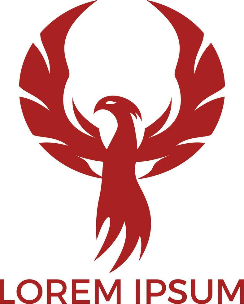 création de logo phénix. logo créatif d'oiseau mythologique. vecteur