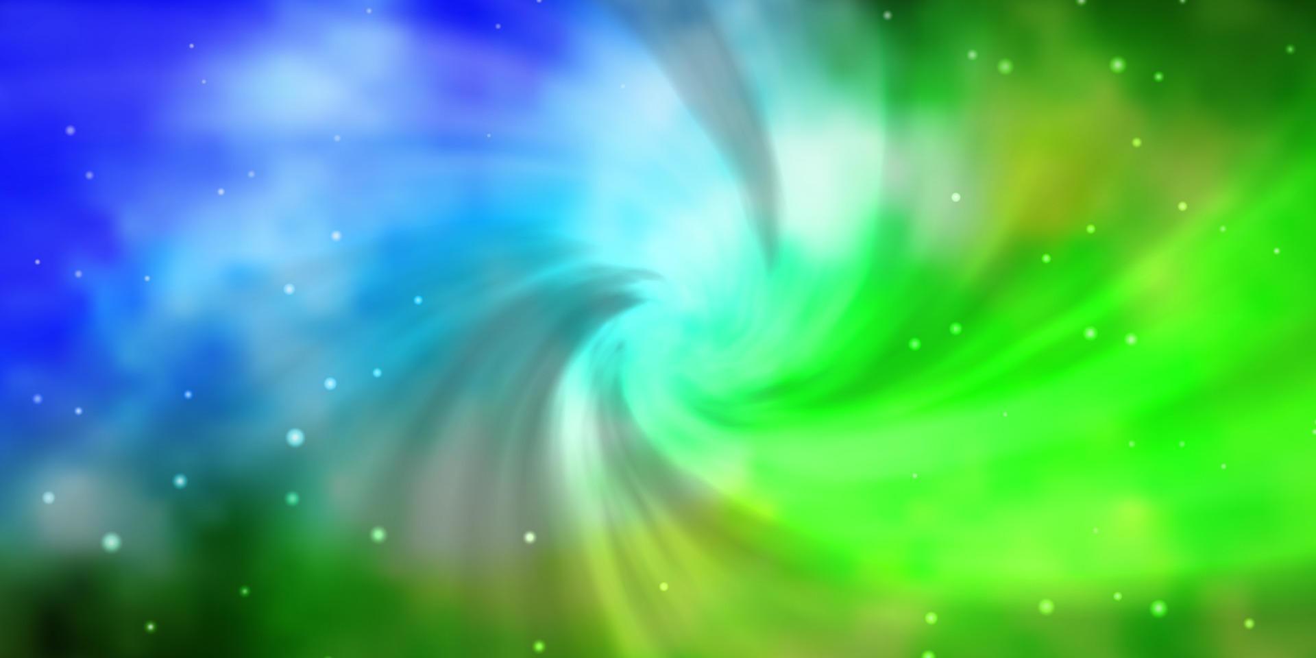 modèle vectoriel bleu clair, vert avec des étoiles abstraites.