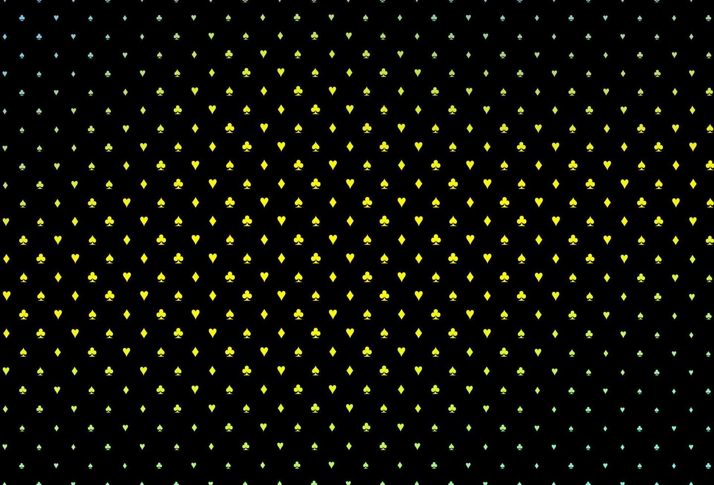 couverture vectorielle vert foncé et jaune avec des symboles de pari. vecteur