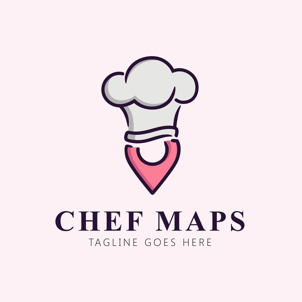 création de logo de carte de chef vecteur