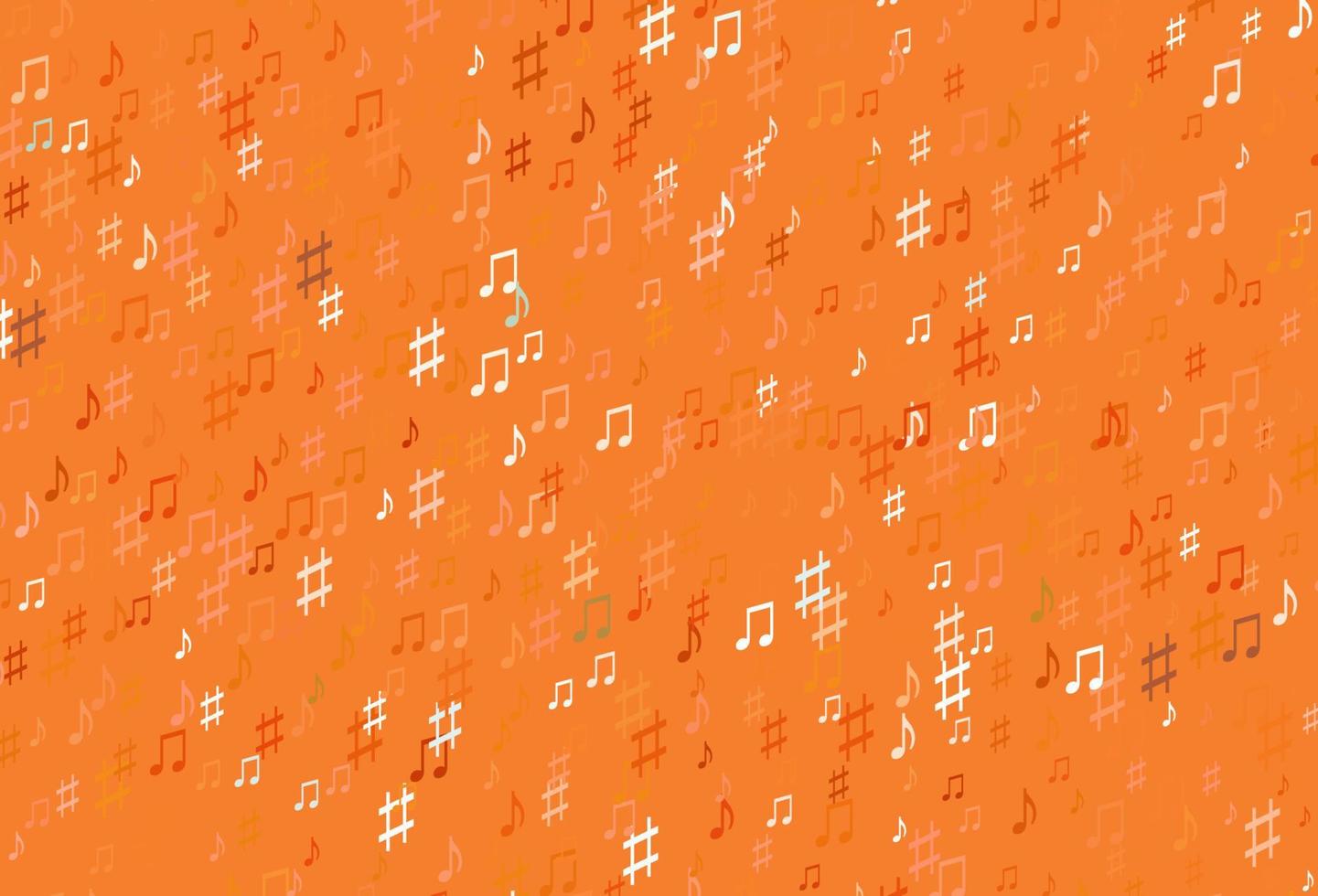 texture vecteur orange clair avec des notes de musique.