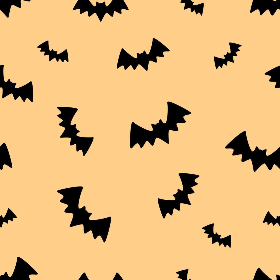 chauves-souris en vol, fond d'écran de chauve-souris halloween modèle sans couture. vecteur