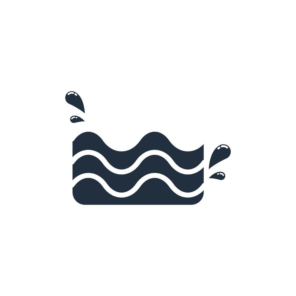icône de vagues d'ondulation, vecteur et illustration.