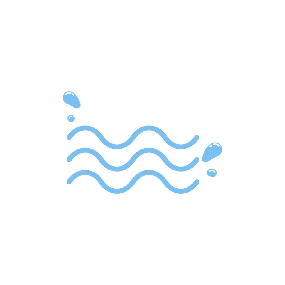 icône de vagues d'ondulation, vecteur et illustration.