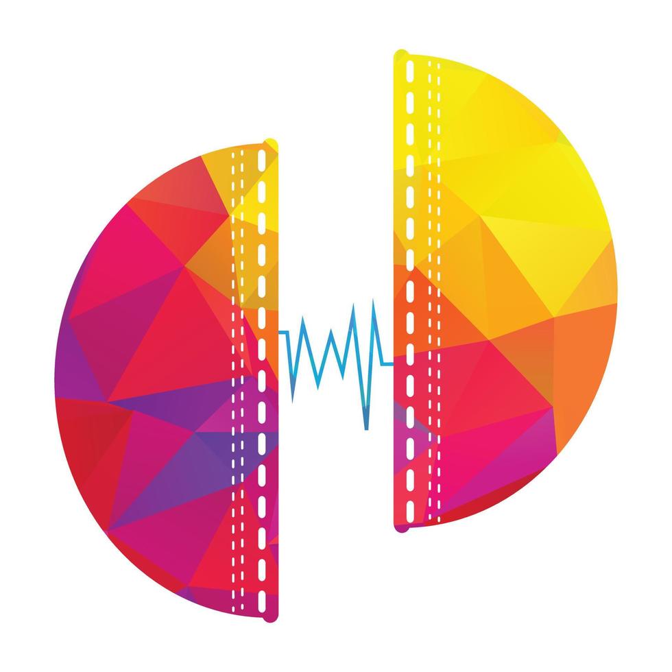 conception de modèle vectoriel de signaux de fréquence de balle dure de cricket. modèle de vecteur de logo de fréquence de balle dure.