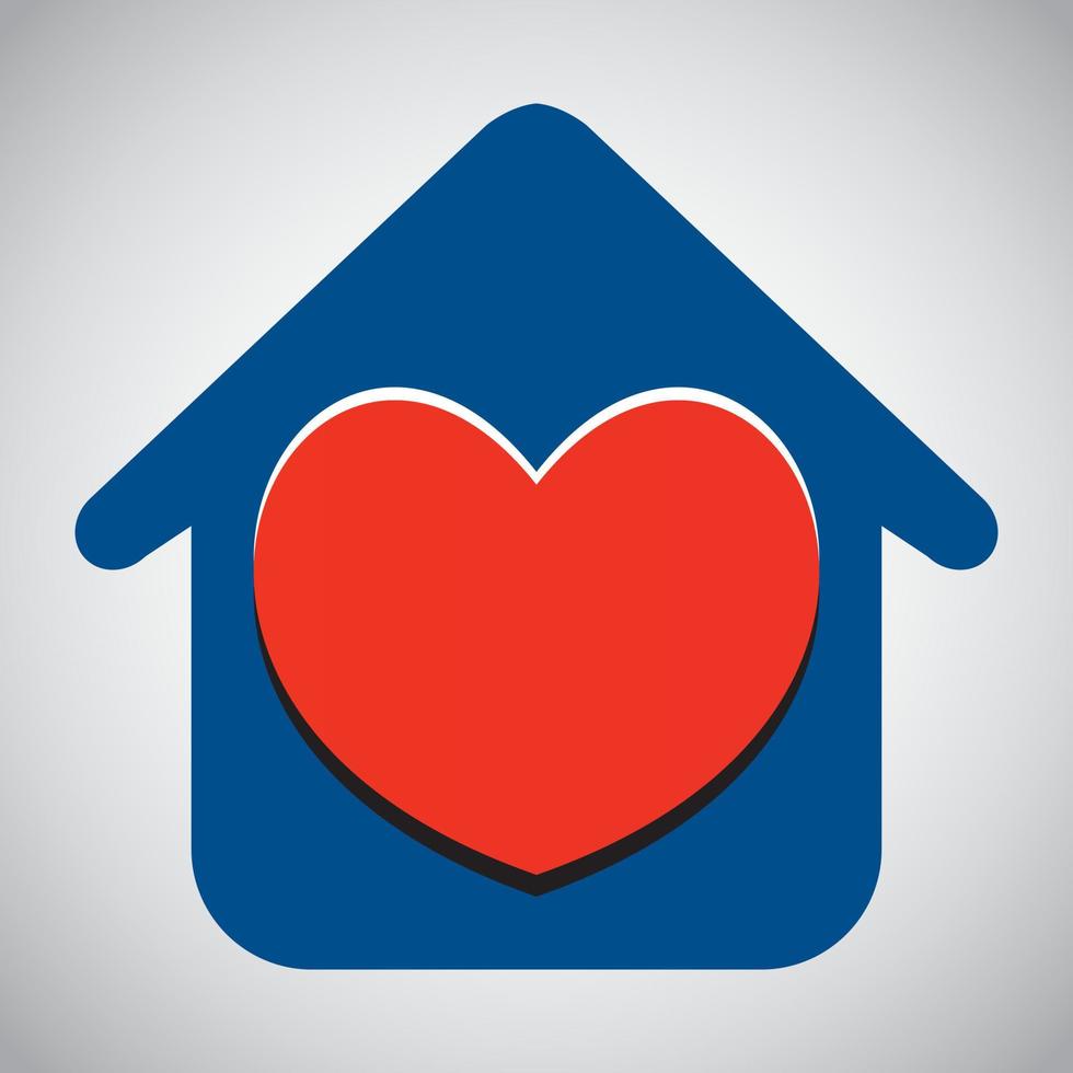 le logo de soins de la maison conçoit le vecteur de concept, le modèle de logo de maison et d'amour.