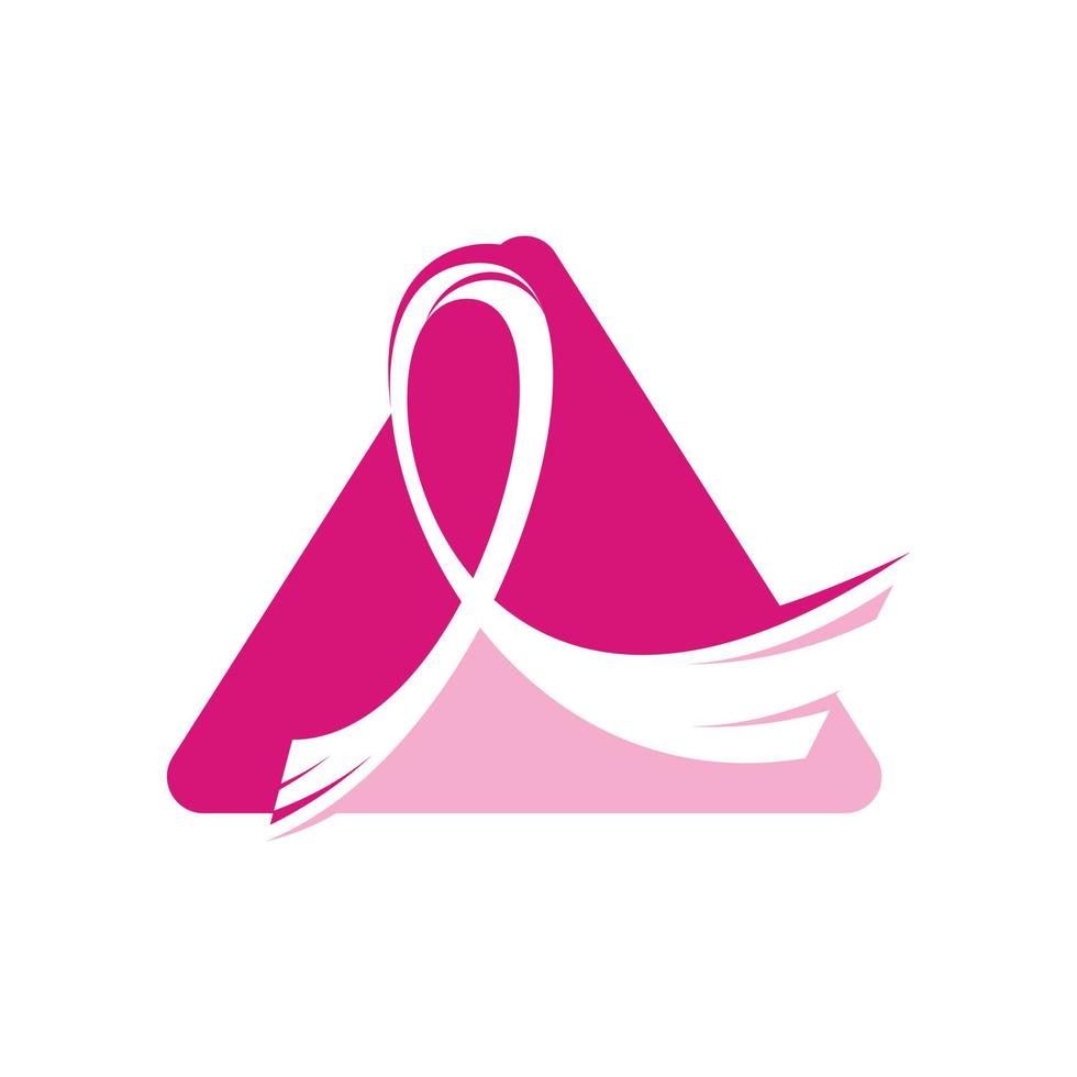 fond de campagne du mois de sensibilisation au cancer du sein d'octobre. conception de vecteur de santé des femmes. conception d'illustration vectorielle de ruban rose cancer du sein