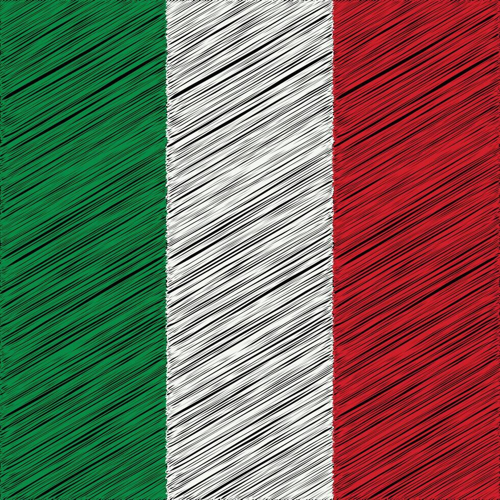 jour de la république italienne 2 juin, conception de drapeau carré vecteur