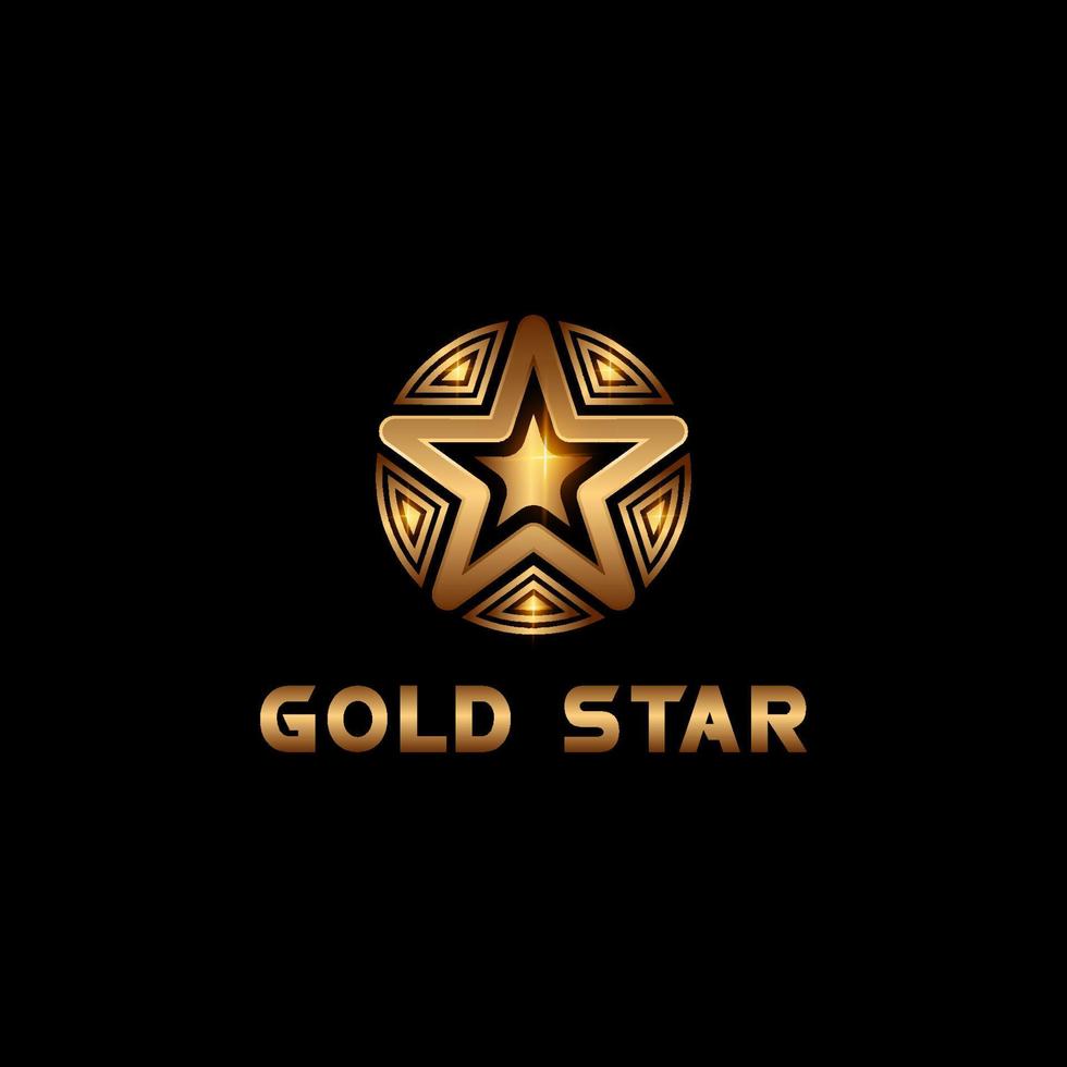 logo étoile vecteur couleur or