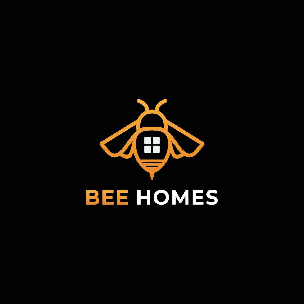 modèle de vecteur de logotype abeille