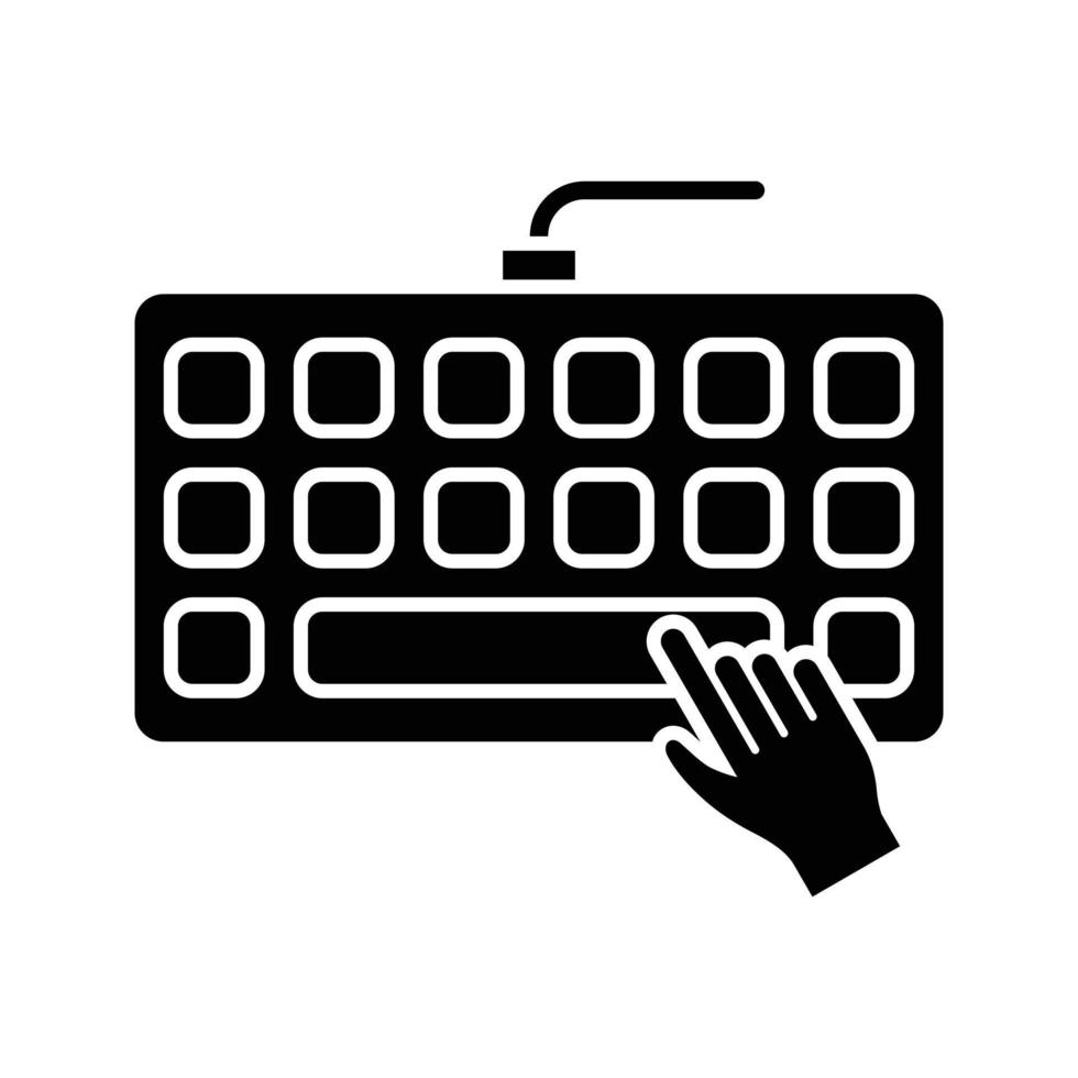 icône de clavier d'ordinateur vecteur