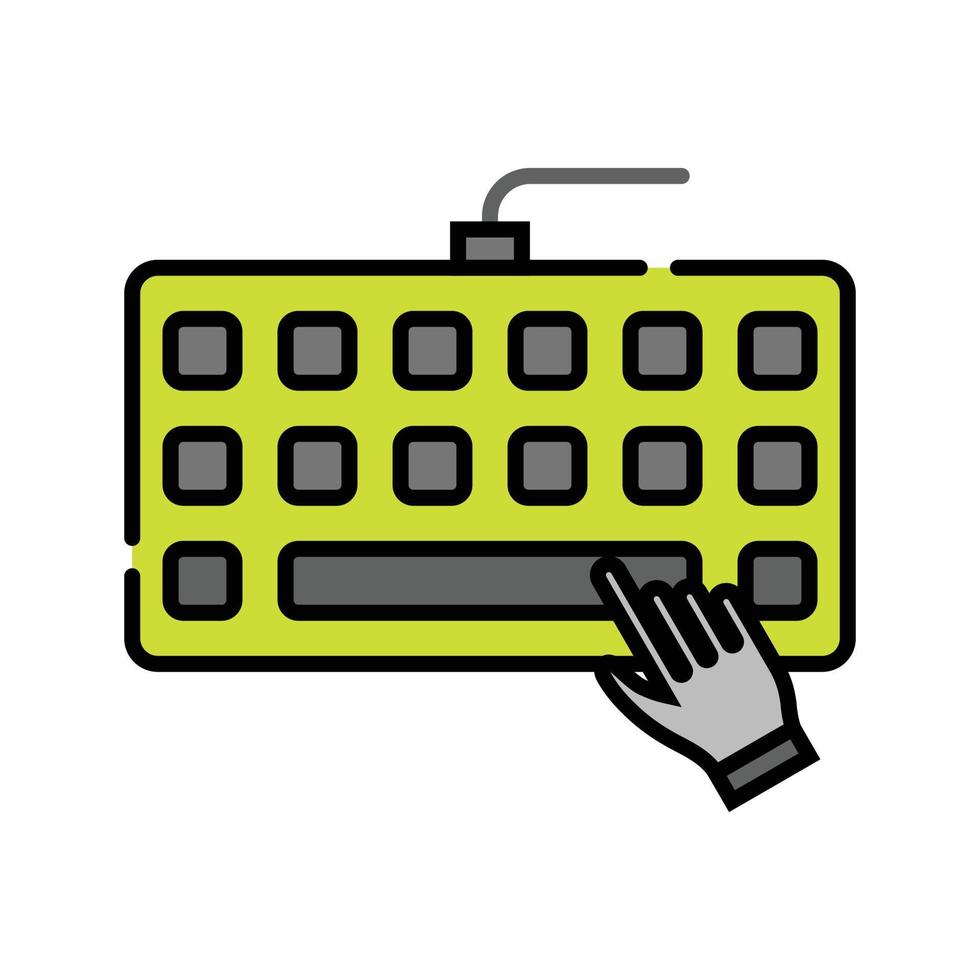 icône de clavier d'ordinateur vecteur