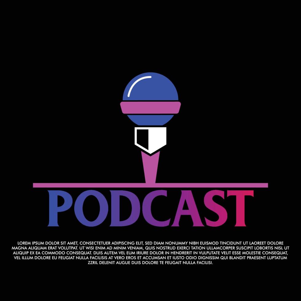 vecteur de logo de podcast