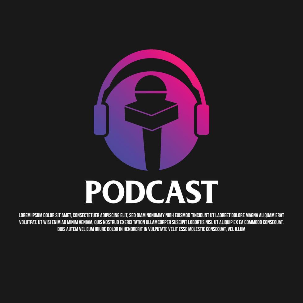 vecteur de logo de podcast