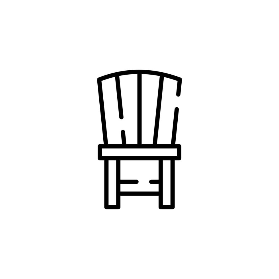 chaise, modèle de logo d'illustration vectorielle d'icône de ligne pointillée de siège. adapté à de nombreuses fins. vecteur