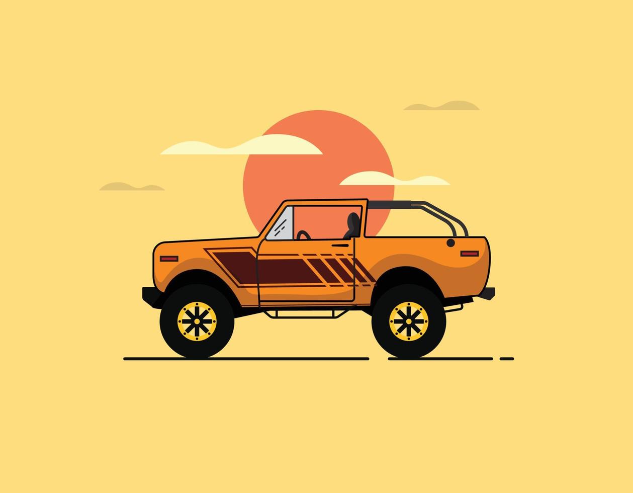 illustration de jeep hors route vecteur