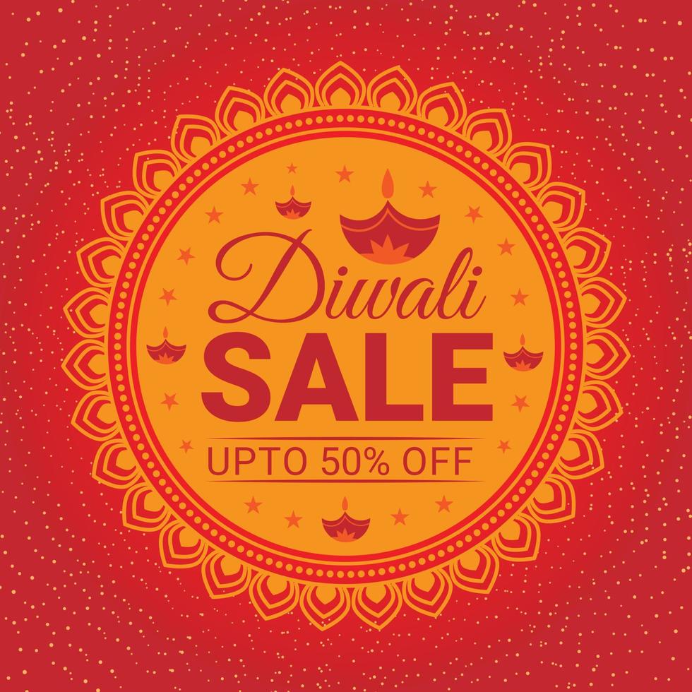 bannière de vente de diwali de vecteur, publicité de vente de diwali vecteur