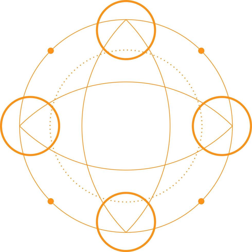éléments de conception de forme de géométrie sacrée abstraite. conception de vecteur mystique monoline.