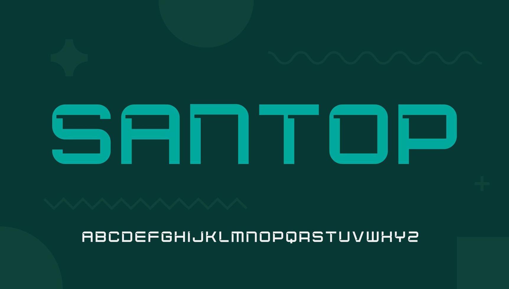 création de logo de lettre de calligraphie santop vecteur