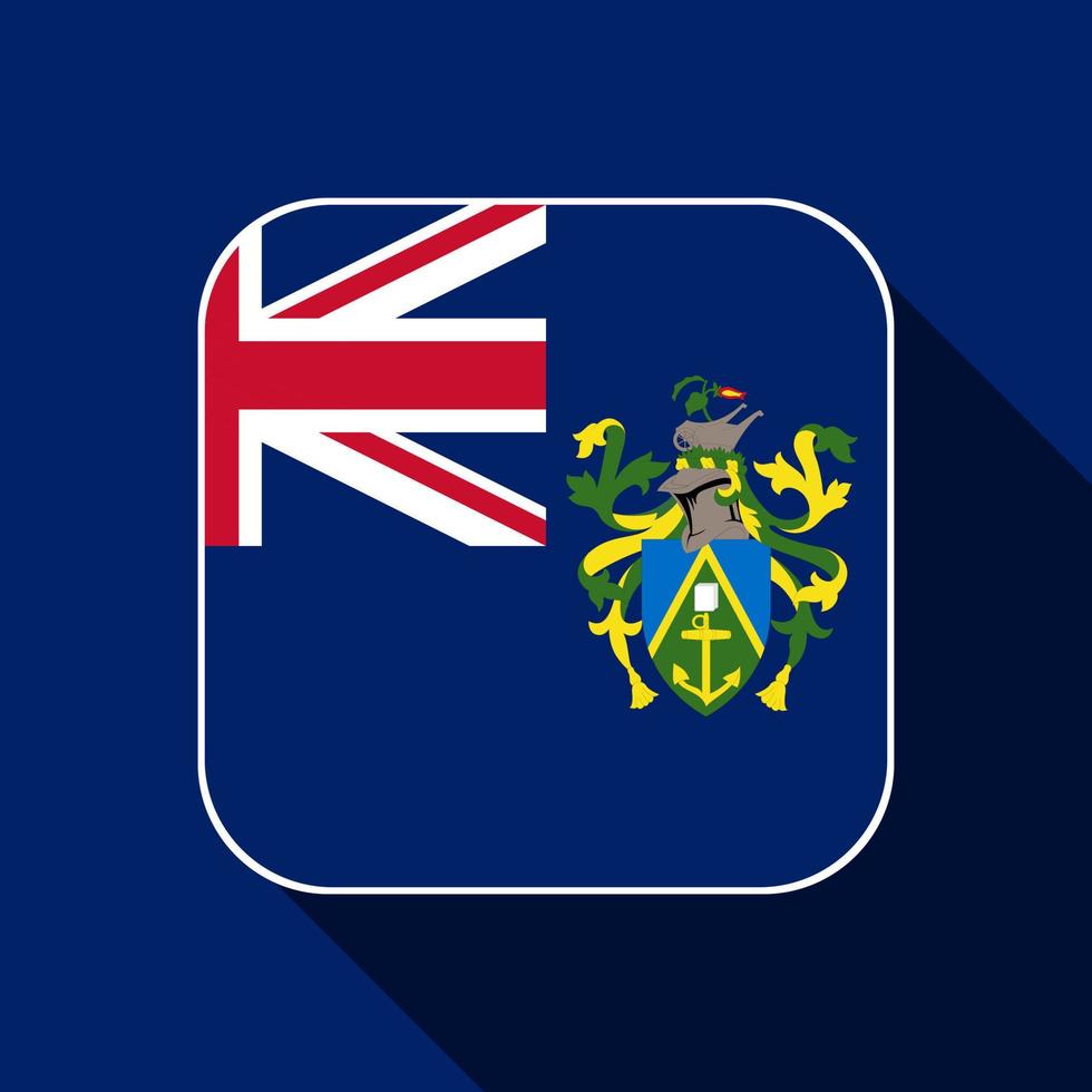 drapeau des îles pitcairn, couleurs officielles. illustration vectorielle. vecteur