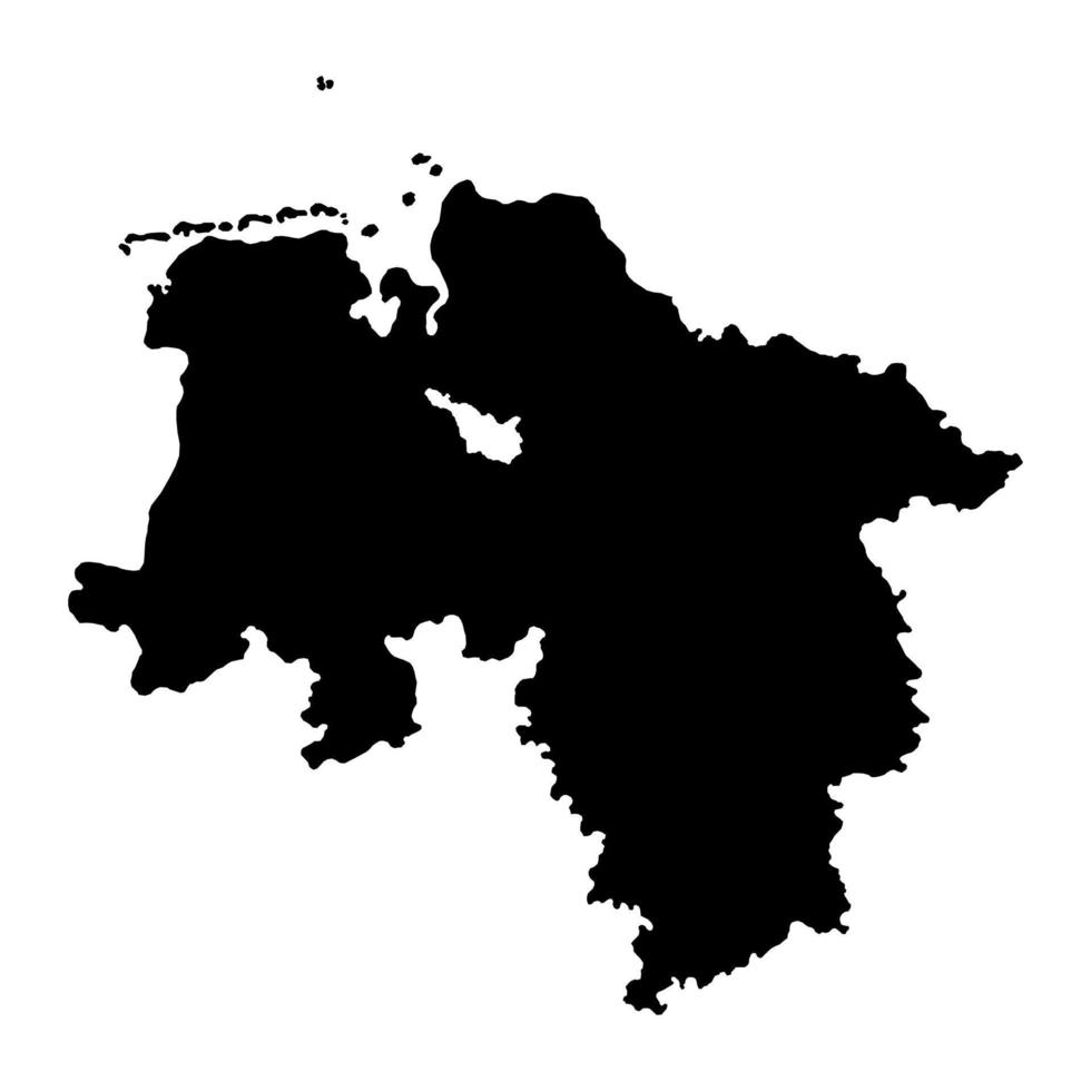 carte d'état de la basse-saxe. illustration vectorielle. vecteur