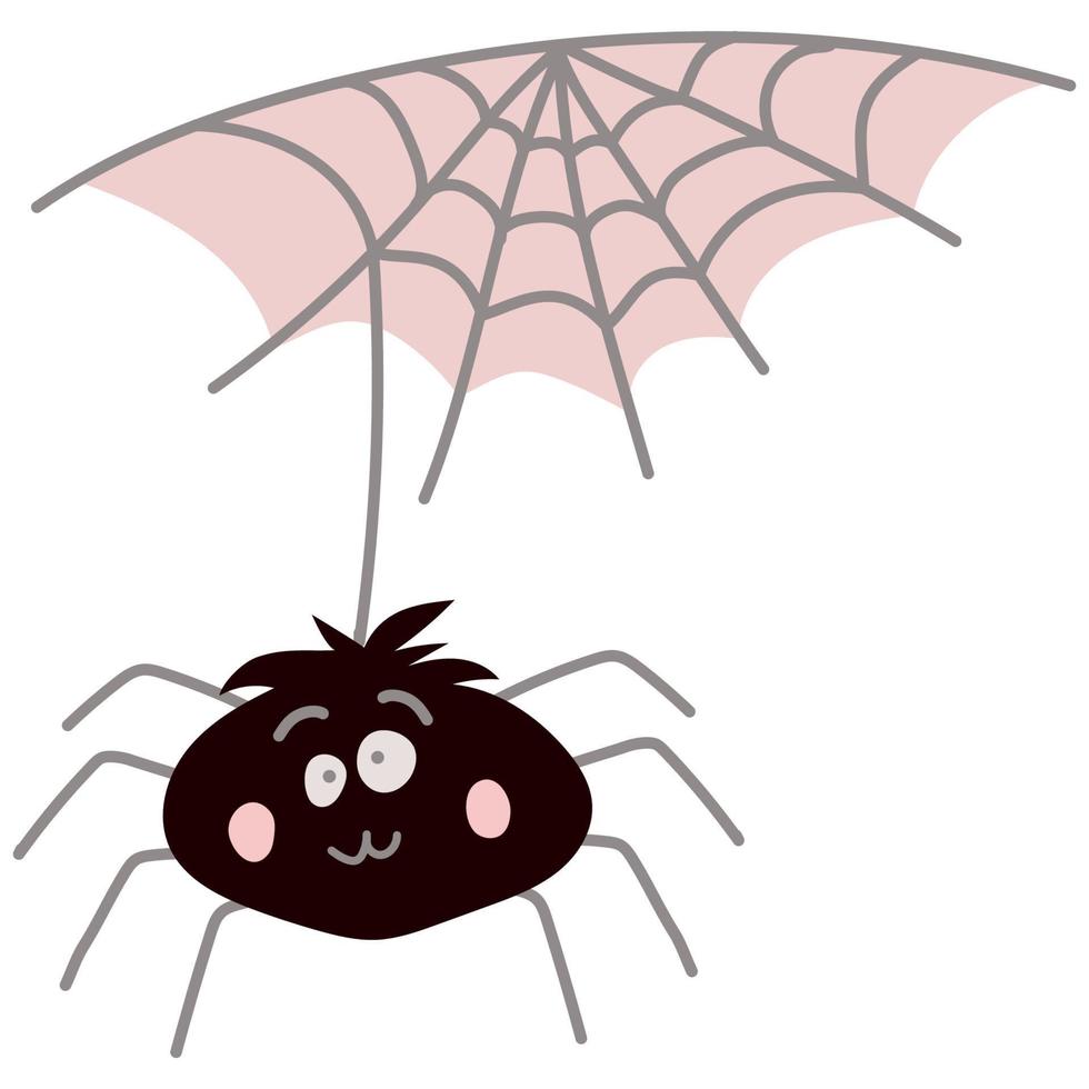 araignée de dessin animé mignon pour les vacances d'halloween. vecteur