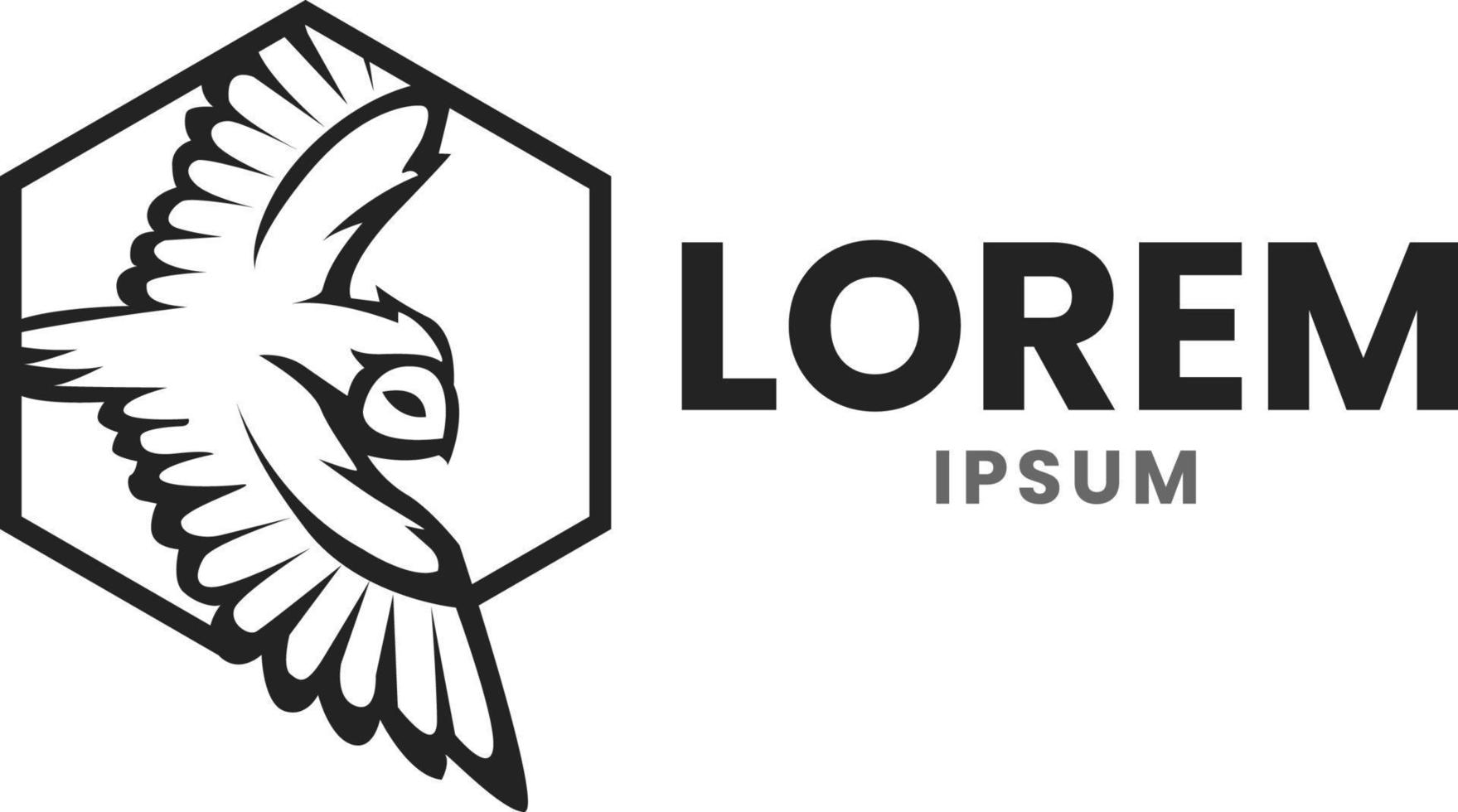 l'icône du hibou fait un logo sympa vecteur