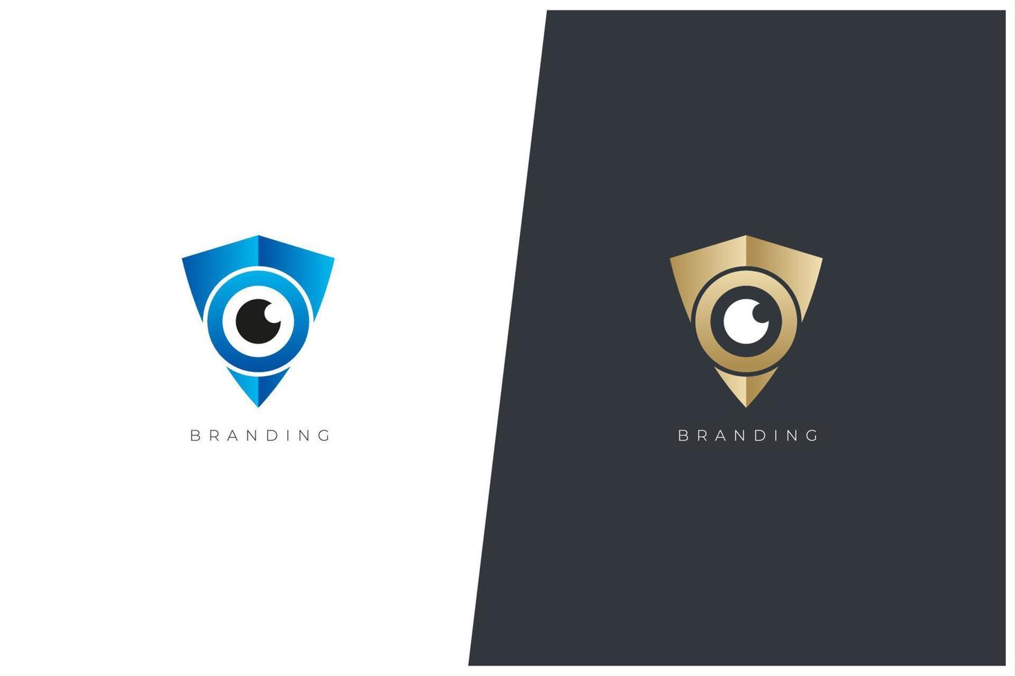 concept de logo vectoriel de production multimédia de médias de protection des yeux