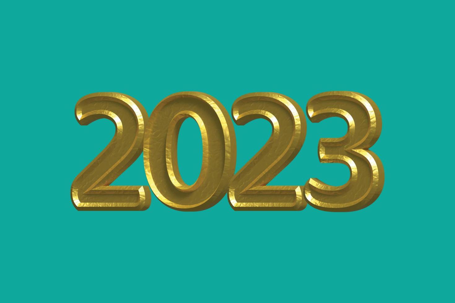 2023 nouvel an vacances 3d illustration de conception de numéro de vecteur