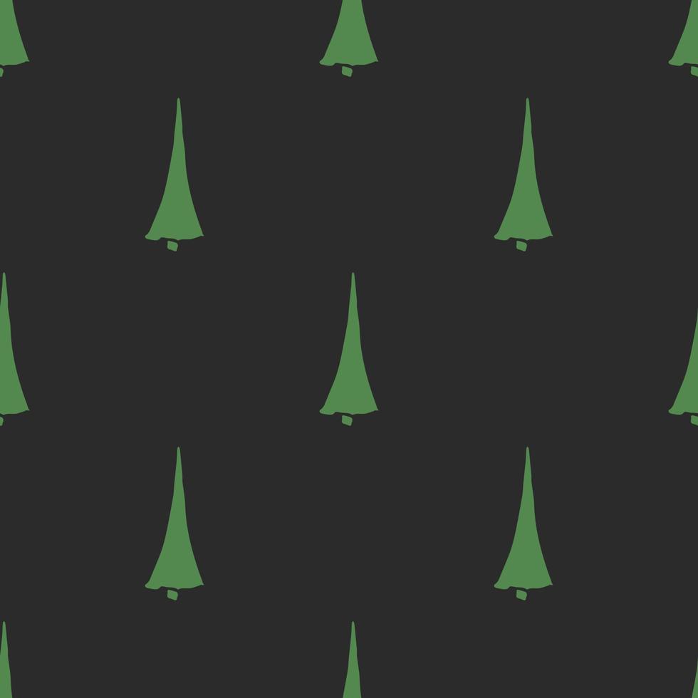 modèle d'arbre de Noël sans soudure. ornement d'arbre de noël. illustration de griffonnage avec arbre de noël vecteur