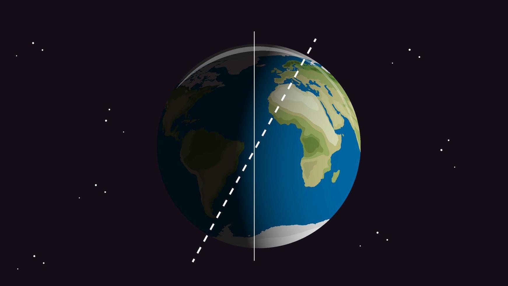 conception de vignettes avec la terre dans la galaxie vecteur